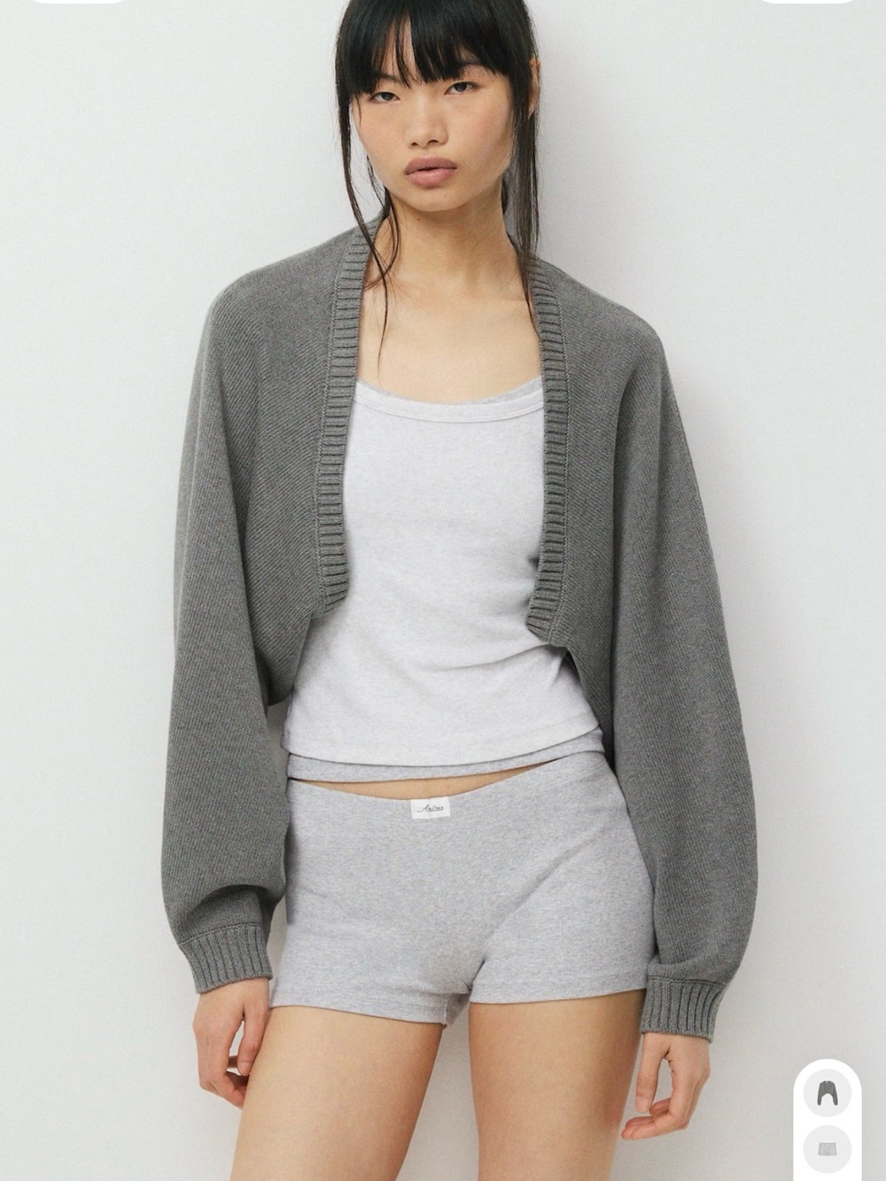Aritzia TNA Gramercy Shrug Heather Gray Size M
